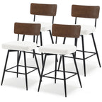 Lot de 2/3/4 tabourets de bar/comptoir pivotants rembourrés en similicuir