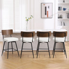 Lot de 2/3/4 tabourets de bar/comptoir pivotants rembourrés en similicuir