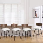 Lot de 2/3/4 tabourets de bar/comptoir pivotants rembourrés en similicuir