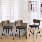 Lot de 2/3/4 tabourets de bar/comptoir pivotants rembourrés en similicuir