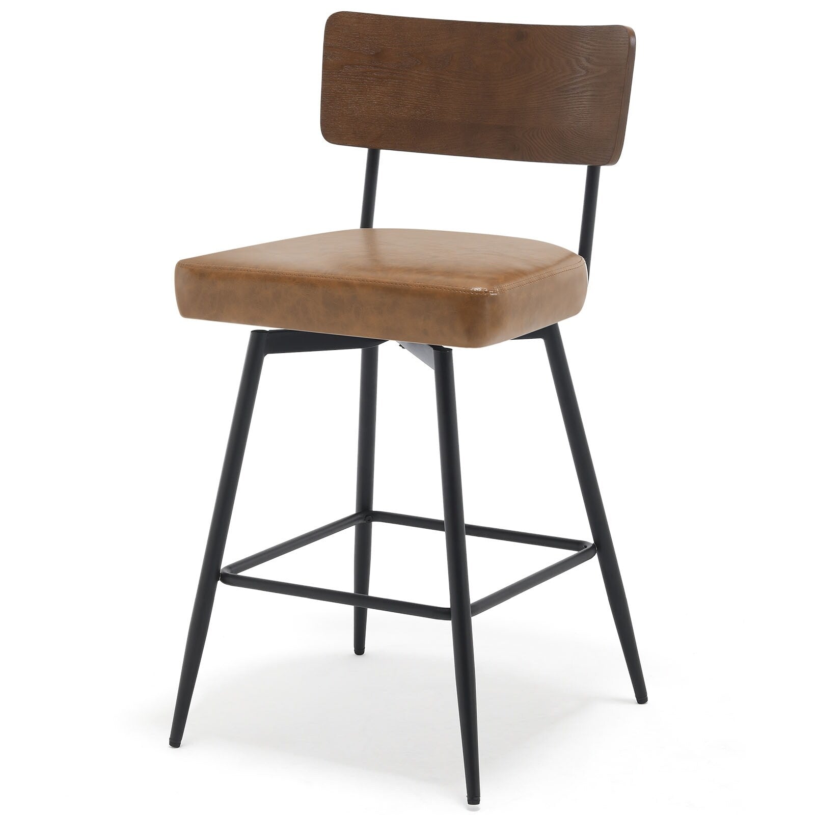 Lot de 2/3/4 tabourets de bar/comptoir pivotants rembourrés en similicuir