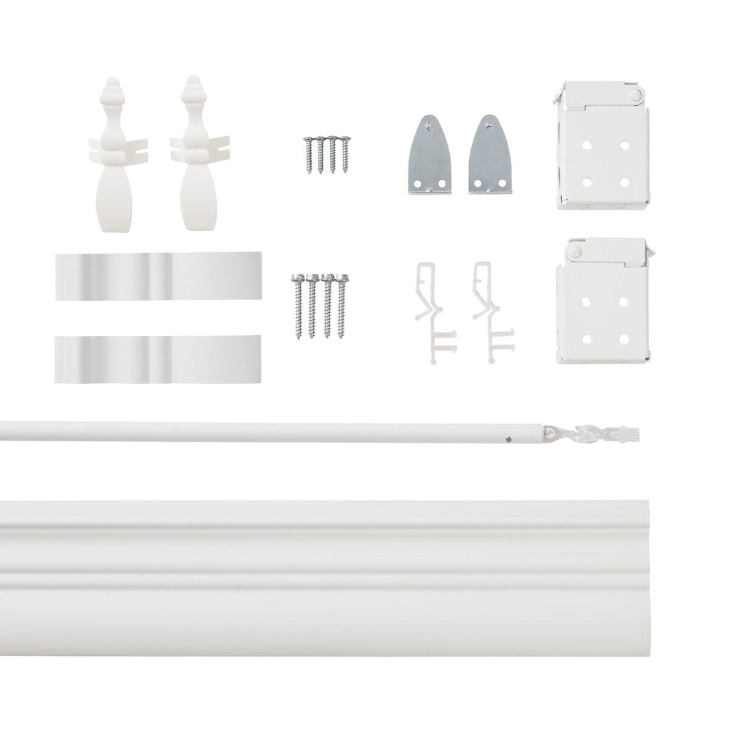 Store vénitien sans cordon en imitation bois - Blanc éclatant