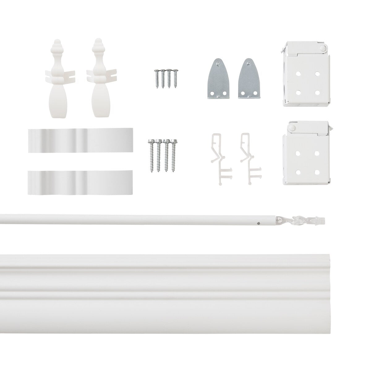 Store vénitien sans cordon en imitation bois - Blanc éclatant