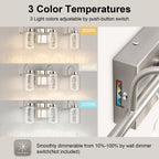 Luminaires de salle de bain en nickel brossé à 3/4/5/6 lumières