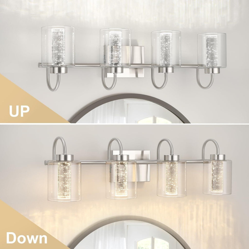 Luminaires de salle de bain en nickel brossé à 3/4/5/6 lumières