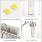 Luminaires de salle de bain en nickel brossé à 3/4/5/6 lumières