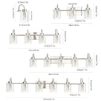 Luminaires de salle de bain en nickel brossé à 3/4/5/6 lumières