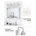 Appliques murales modernes à 3/4/5/6 lumières au-dessus du miroir pour salle de bain