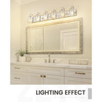 Appliques murales modernes à 3/4/5/6 lumières au-dessus du miroir pour salle de bain