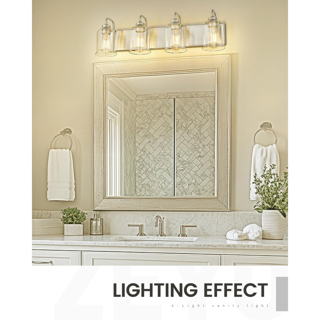 Appliques murales modernes à 3/4/5/6 lumières au-dessus du miroir pour salle de bain