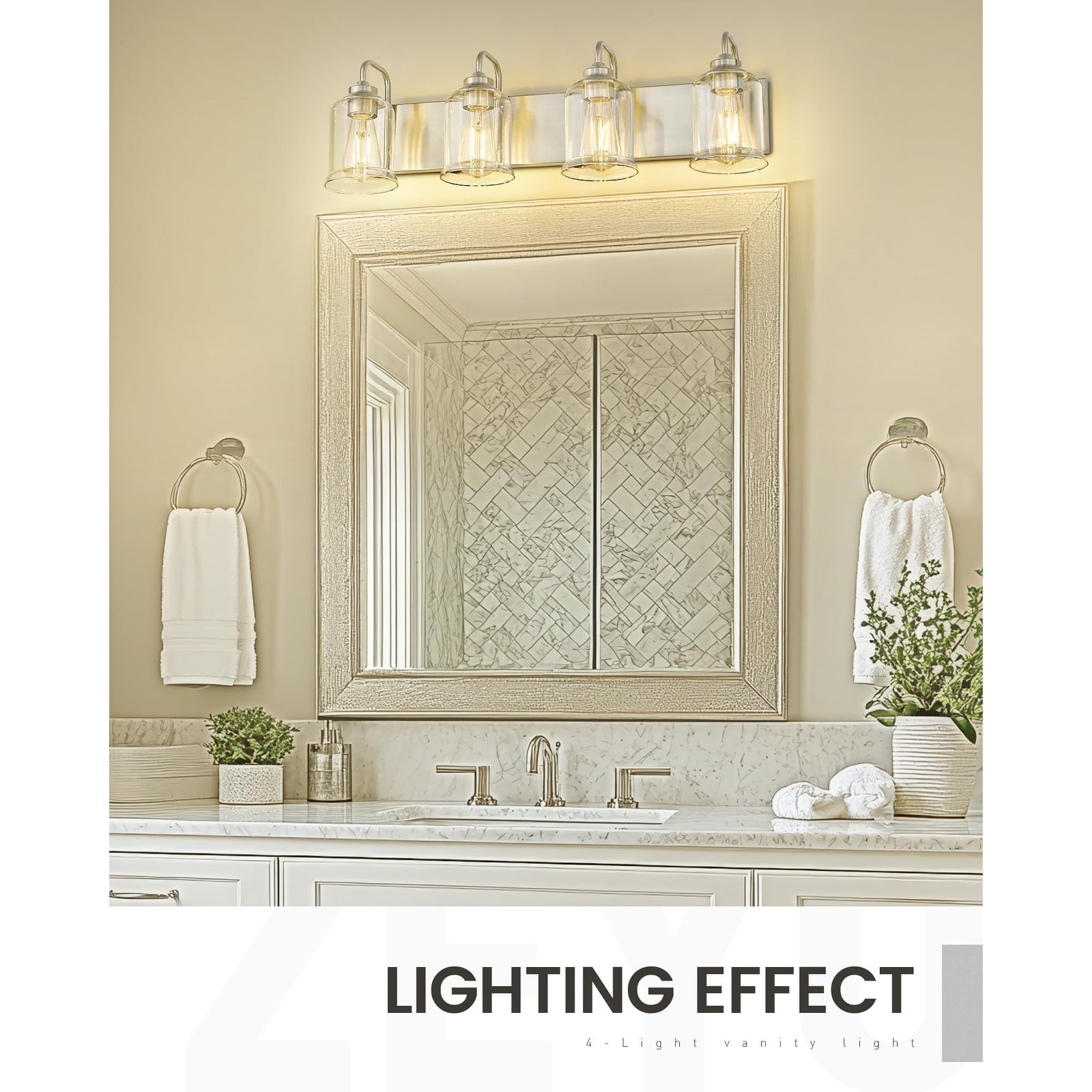 Appliques murales modernes à 3/4/5/6 lumières au-dessus du miroir pour salle de bain