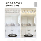 Appliques murales modernes à 3/4/5/6 lumières au-dessus du miroir pour salle de bain