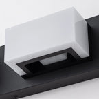 Applique murale LED moderne pour salle de bain, 3/4/5 lumières, noir mat, à intensité variable.