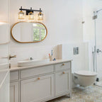 Applique murale moderne à 3/4/5 lumières en cristal, à intensité variable, au-dessus du miroir de salle de bain