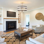 Plafonniers semi-encastrés à 3 lumières en cristal pour salon et couloir