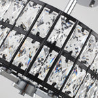 Plafonniers semi-encastrés à 3 lumières en cristal pour salon et couloir