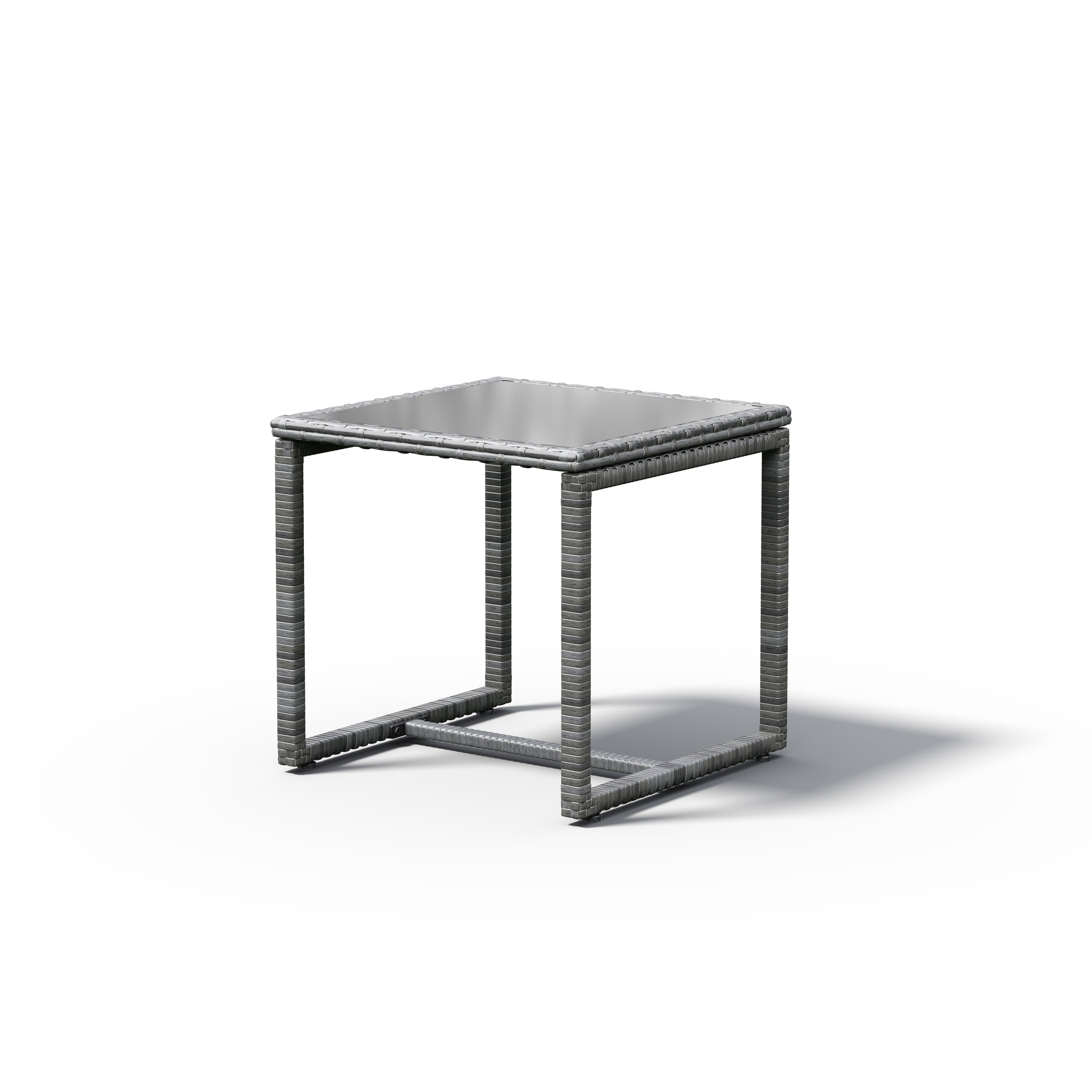 Ensemble de conversation 3 pièces en osier tressé avec coussins pour l'extérieur