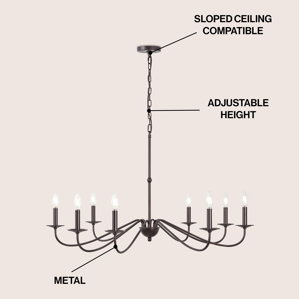 Lustre LED en fer à 6 lumières, 34,75 $, par JONATHAN Y