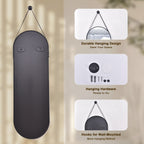 Miroir mural suspendu pleine longueur 48 x 16 avec sangle en cuir