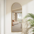 Miroir mural suspendu pleine longueur 48 x 16 avec sangle en cuir