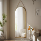 Miroir mural suspendu pleine longueur 48 x 16 avec sangle en cuir