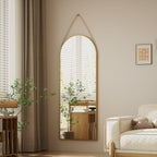 Miroir mural suspendu pleine longueur 48 x 16 avec sangle en cuir