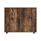 Commode de rangement en bois à 5 tiroirs avec roulettes - Meuble de rangement pour loisirs créatifs et maquillage pour dressing et chambre