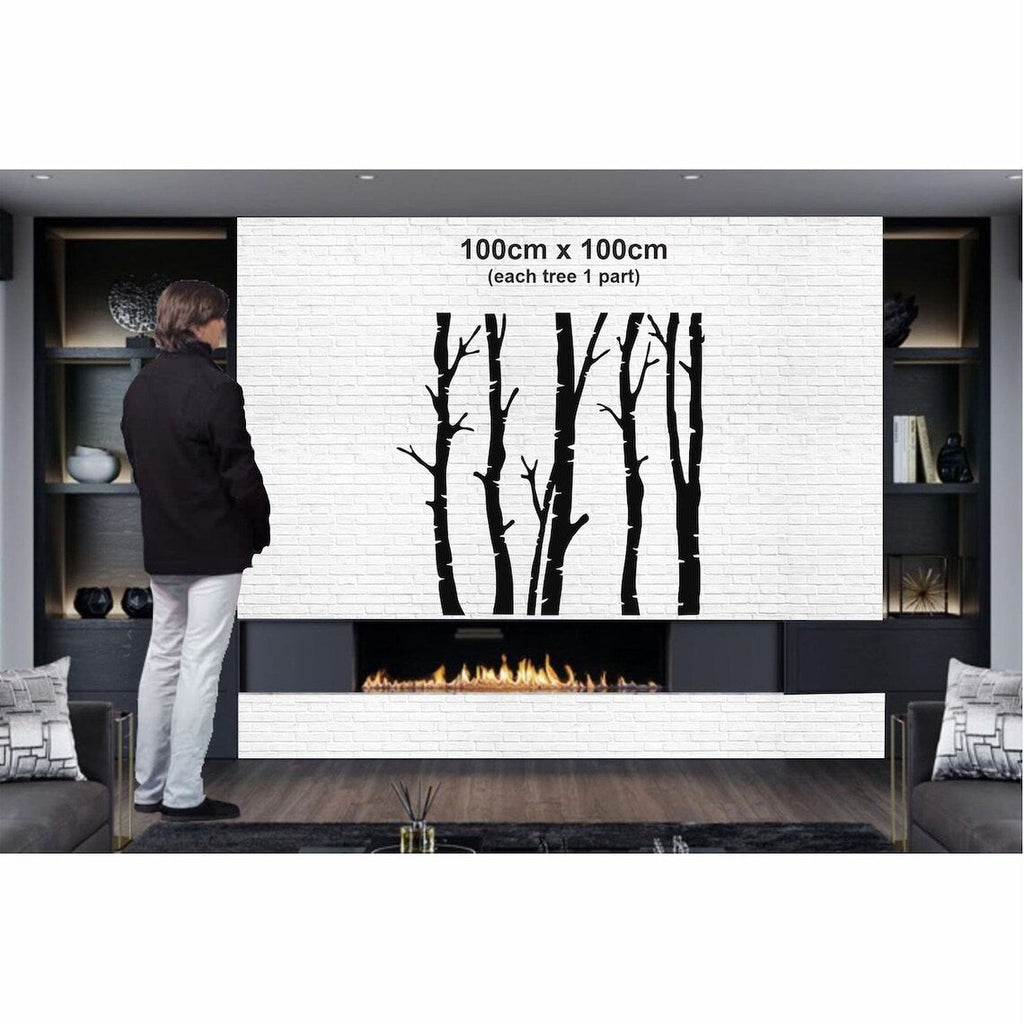 5 décorations murales en métal représentant des arbres secs pour la maison et l'extérieur