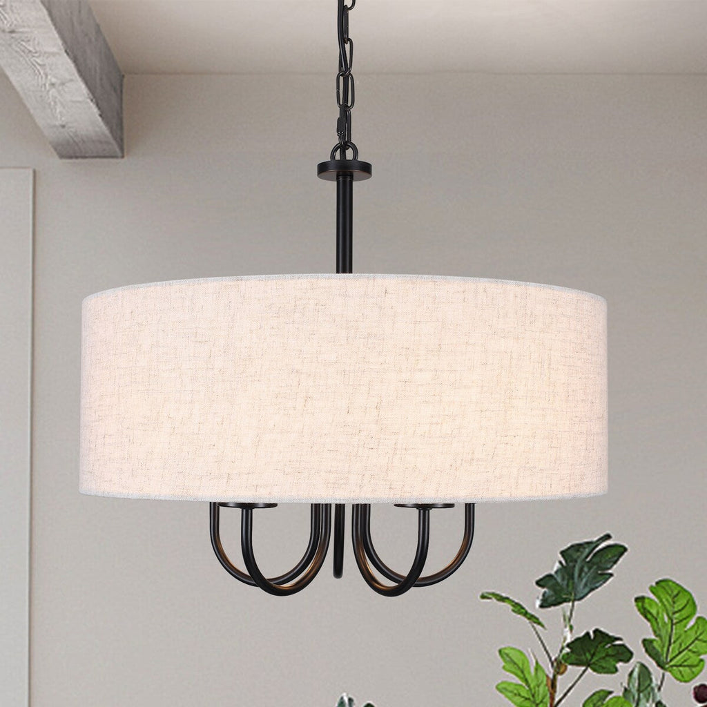 Plafonnier semi-encastré moderne à 5 lampes pour salle à manger, chambre à coucher, salon - N/A