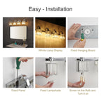 Luminaires modernes à 5 lumières en cristal pour salle de bain