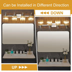 Luminaires modernes à 5 lumières en cristal pour salle de bain