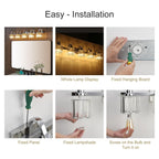 Luminaires modernes à 5 lumières en cristal pour salle de bain