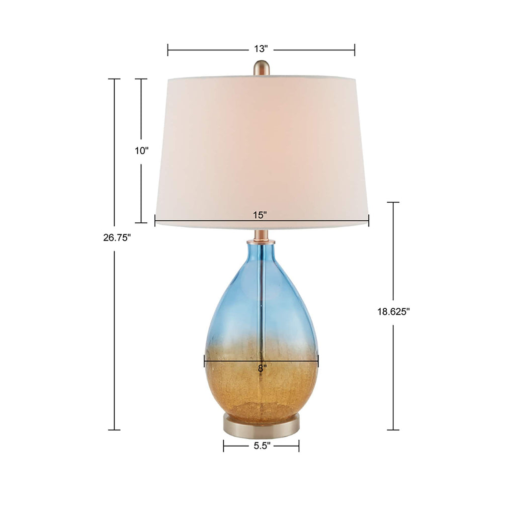Lampe de table en verre Cortina Ombre de 510 Design, lot de 2