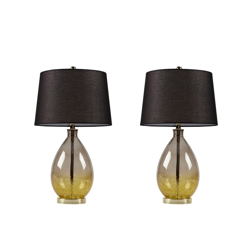 Lampe de table en verre Cortina Ombre de 510 Design, lot de 2