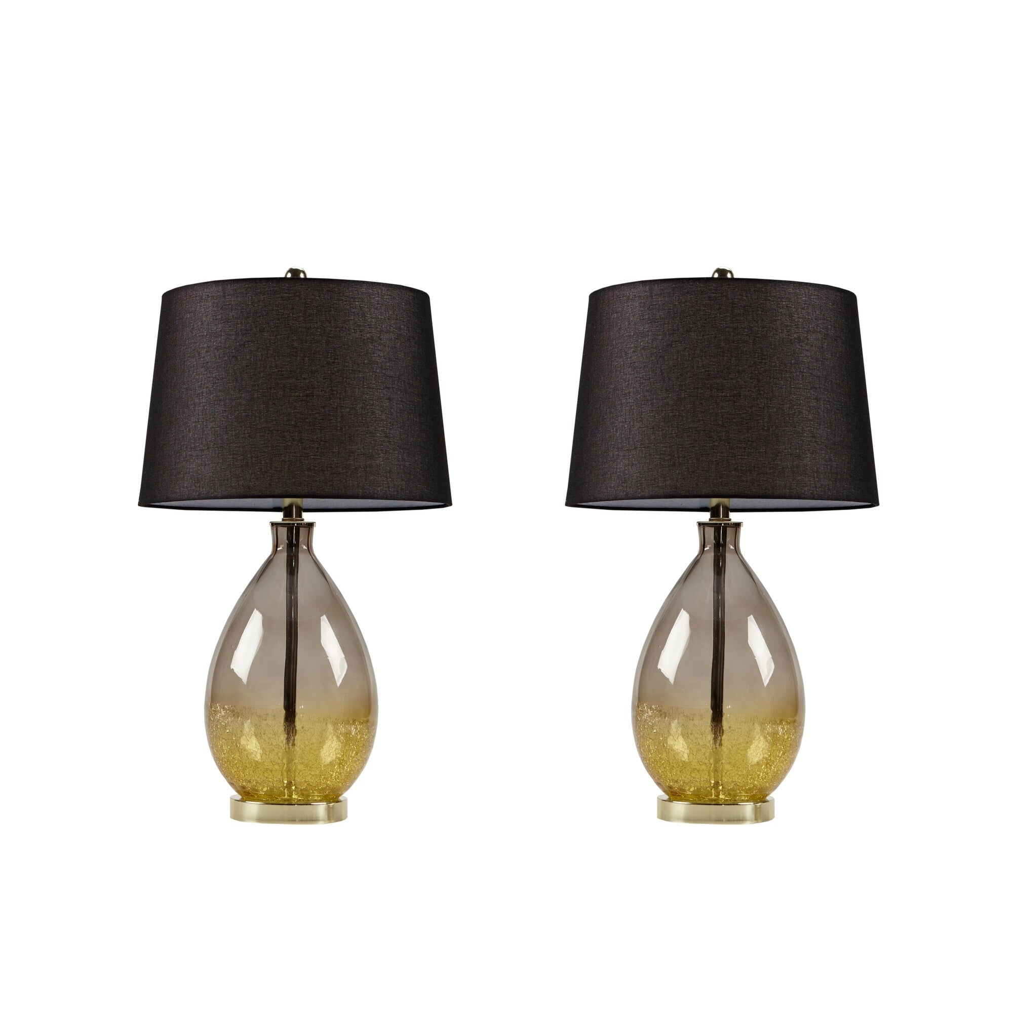Lampe de table en verre Cortina Ombre de 510 Design, lot de 2