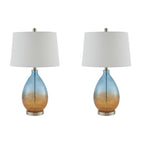 Lampe de table en verre Cortina Ombre de 510 Design, lot de 2
