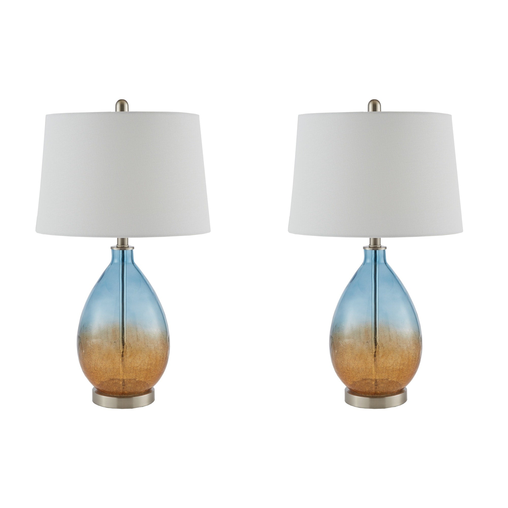 Lampe de table en verre Cortina Ombre de 510 Design, lot de 2
