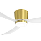 Ventilateur de plafond encastré à DEL noir/blanc de 52 pouces avec télécommande (3 pales)