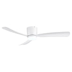 Ventilateur de plafond encastré à DEL noir/blanc de 52 pouces avec télécommande (3 pales)