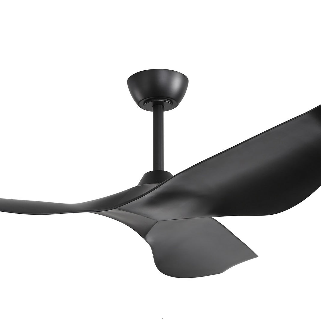 Ventilateur de plafond moderne en bois massif/ABS de 52 pouces avec télécommande (sans lumière), 6 vitesses de vent, flux d'air réversible