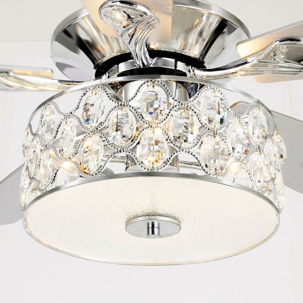 Ventilateur de plafond moderne à 4 lumières avec télécommande