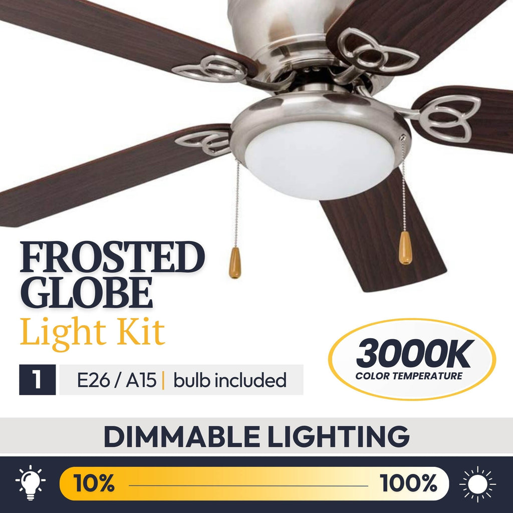 Ventilateur de plafond intérieur traditionnel Prominence Home Benton 52 avec éclairage LED et chaînettes