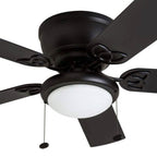 Ventilateur de plafond intérieur traditionnel Prominence Home Benton 52 avec éclairage LED et chaînettes