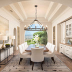 Lustre rond à 24 lumières en forme de roue de chariot de 54 pouces