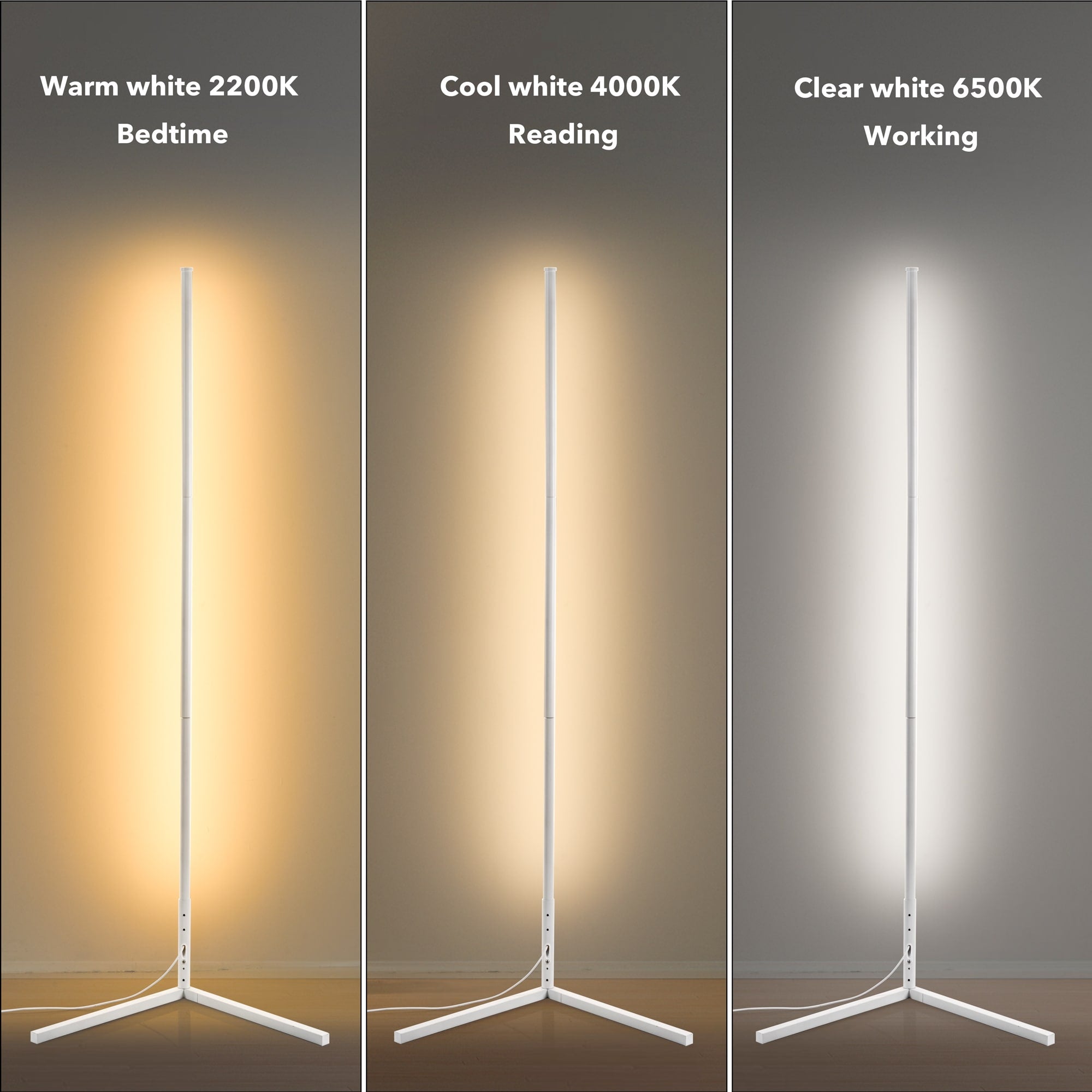 Lampadaire d'angle minimaliste LED en métal RGB 55