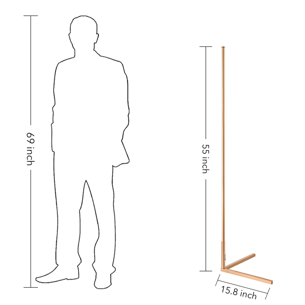 Lampadaire d'angle minimaliste LED en métal RGB 55