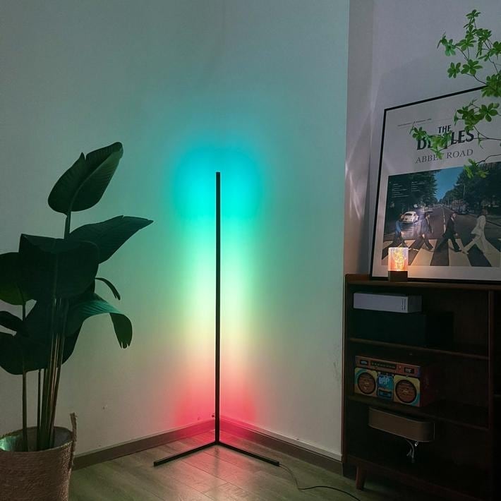 Lampadaire d'angle minimaliste LED en métal RGB 55