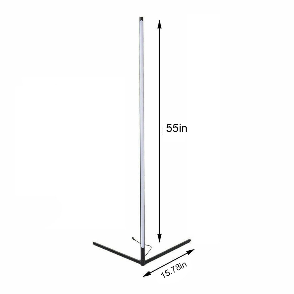 Lampadaire d'angle minimaliste LED en métal RGB 55