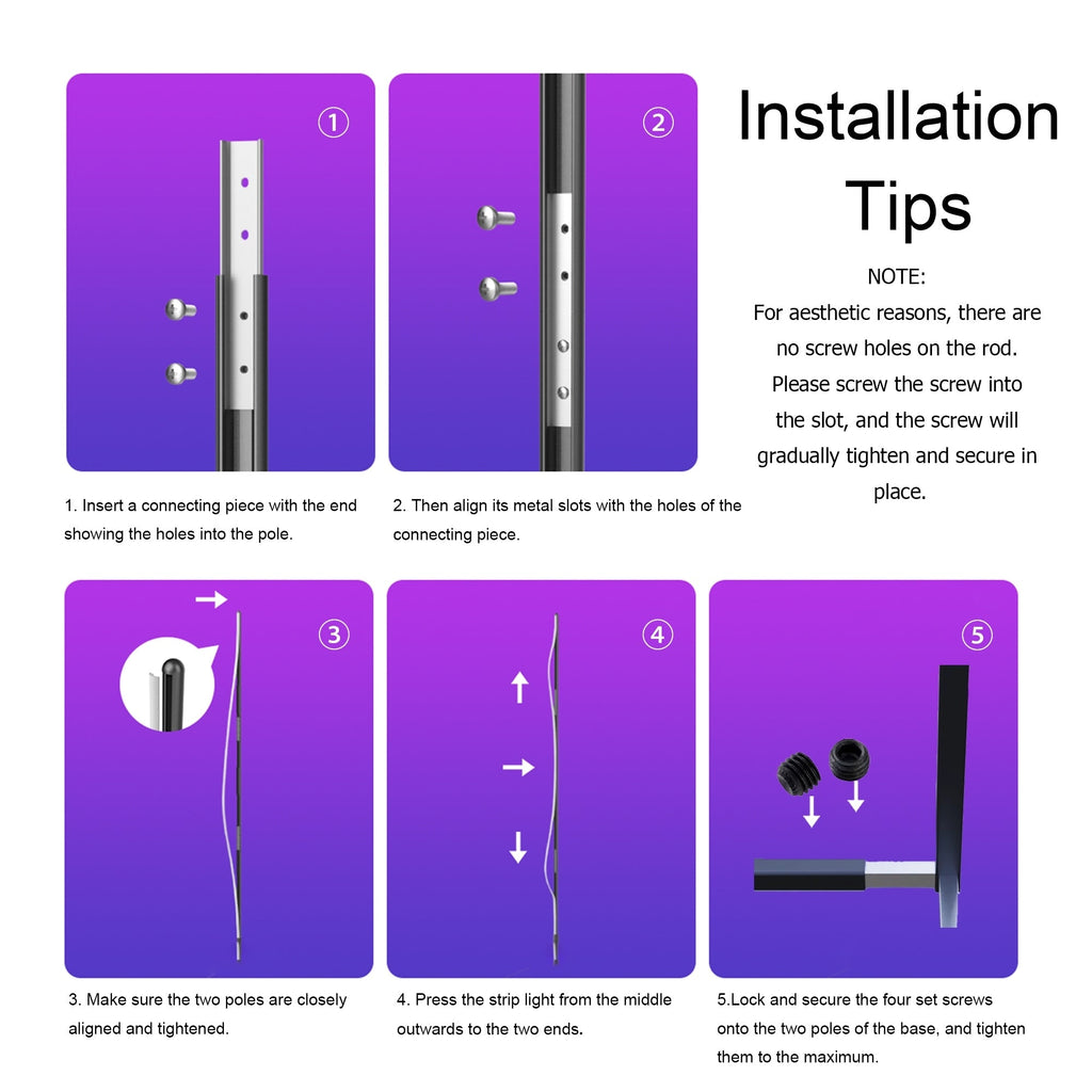 Lampadaire d'angle minimaliste LED en métal RGB 55