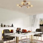 Plafonnier semi-encastré Sputnik moderne en métal léger de 60 cm (23,62 po)